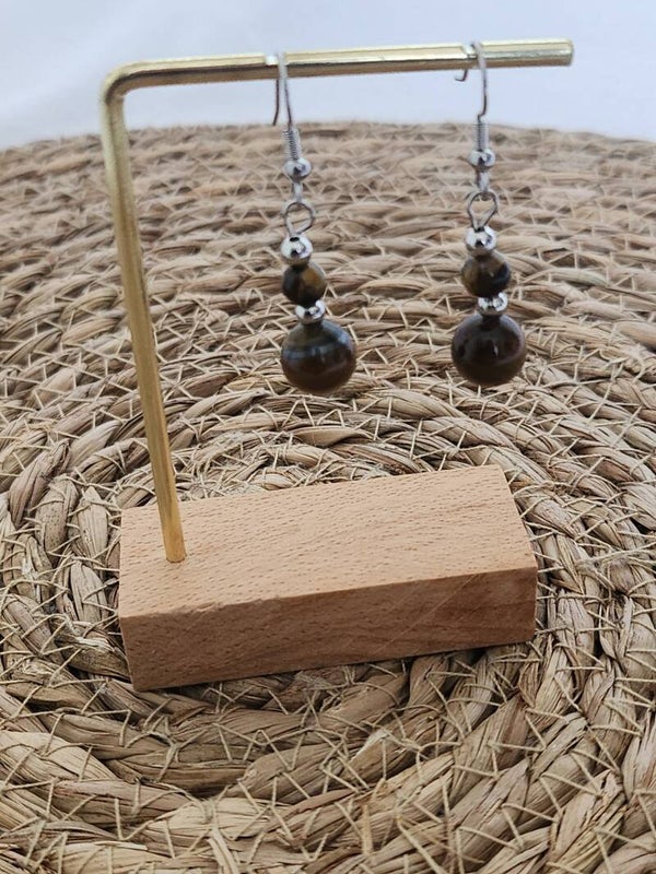 Boucles d'oreilles Oeil de tigre