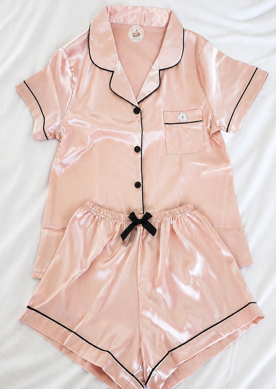 Pyjama short "Rose saumon"
