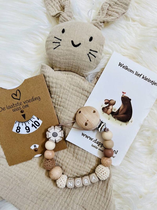 speenkoord bloem beige