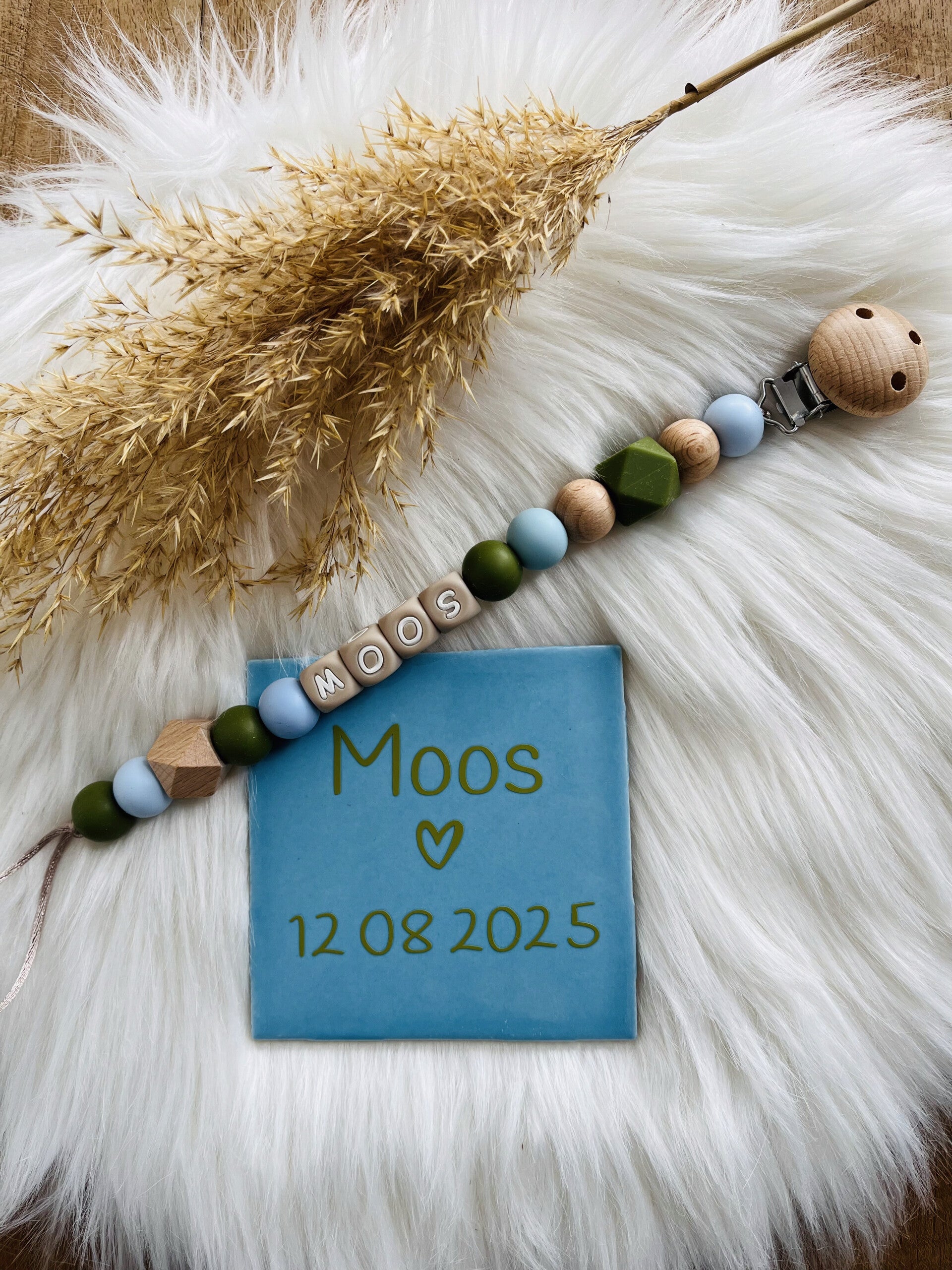 geboortetegel mozaïek 10x10 blauw