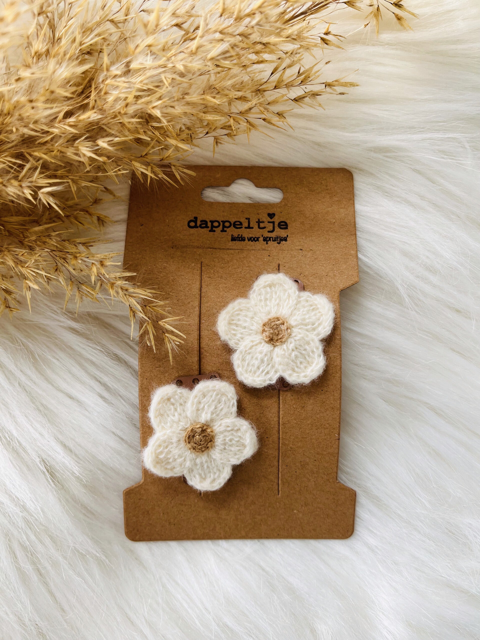 antislip speldje bloemetje wit