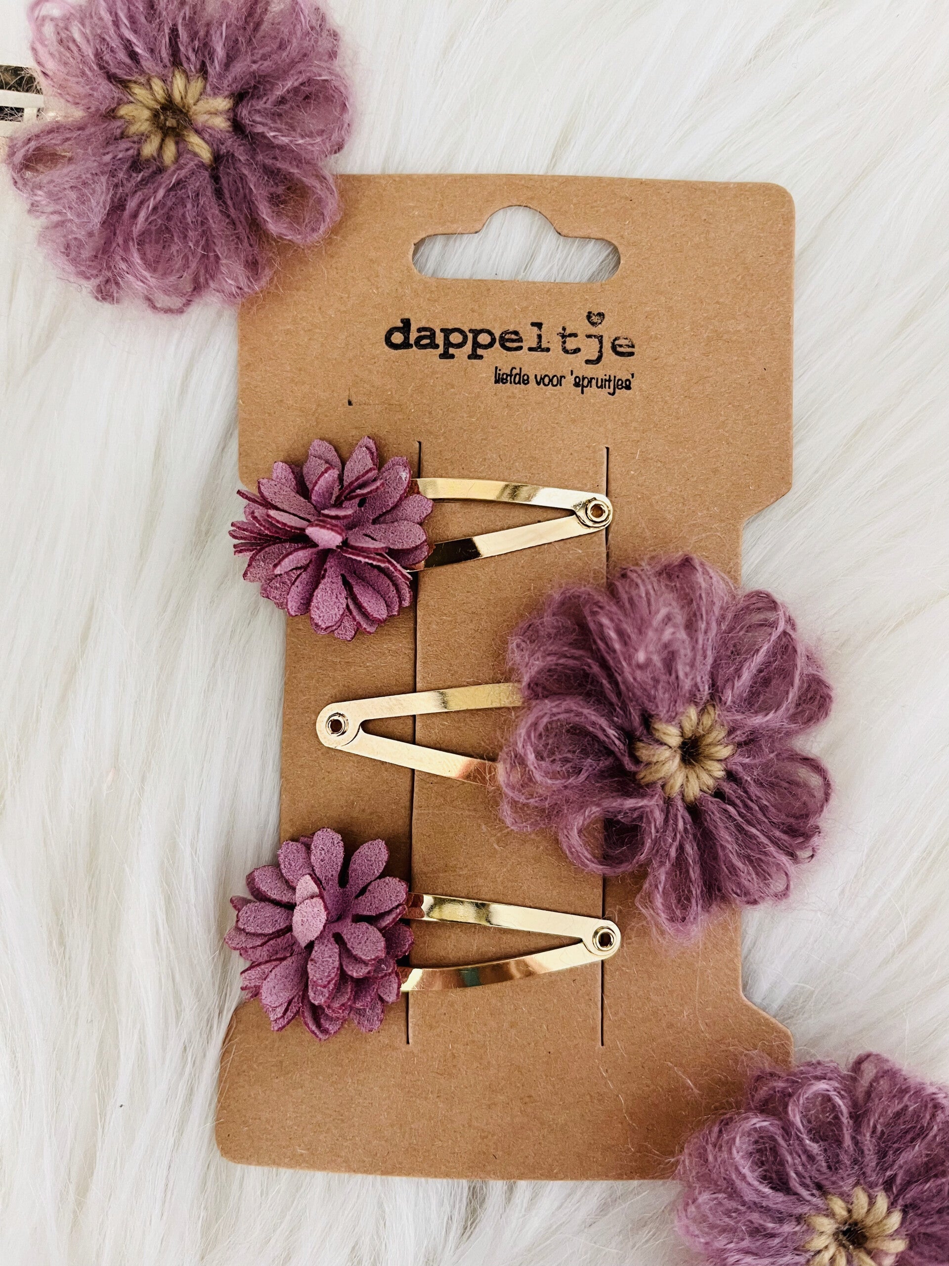 haarspeldje bloem paars