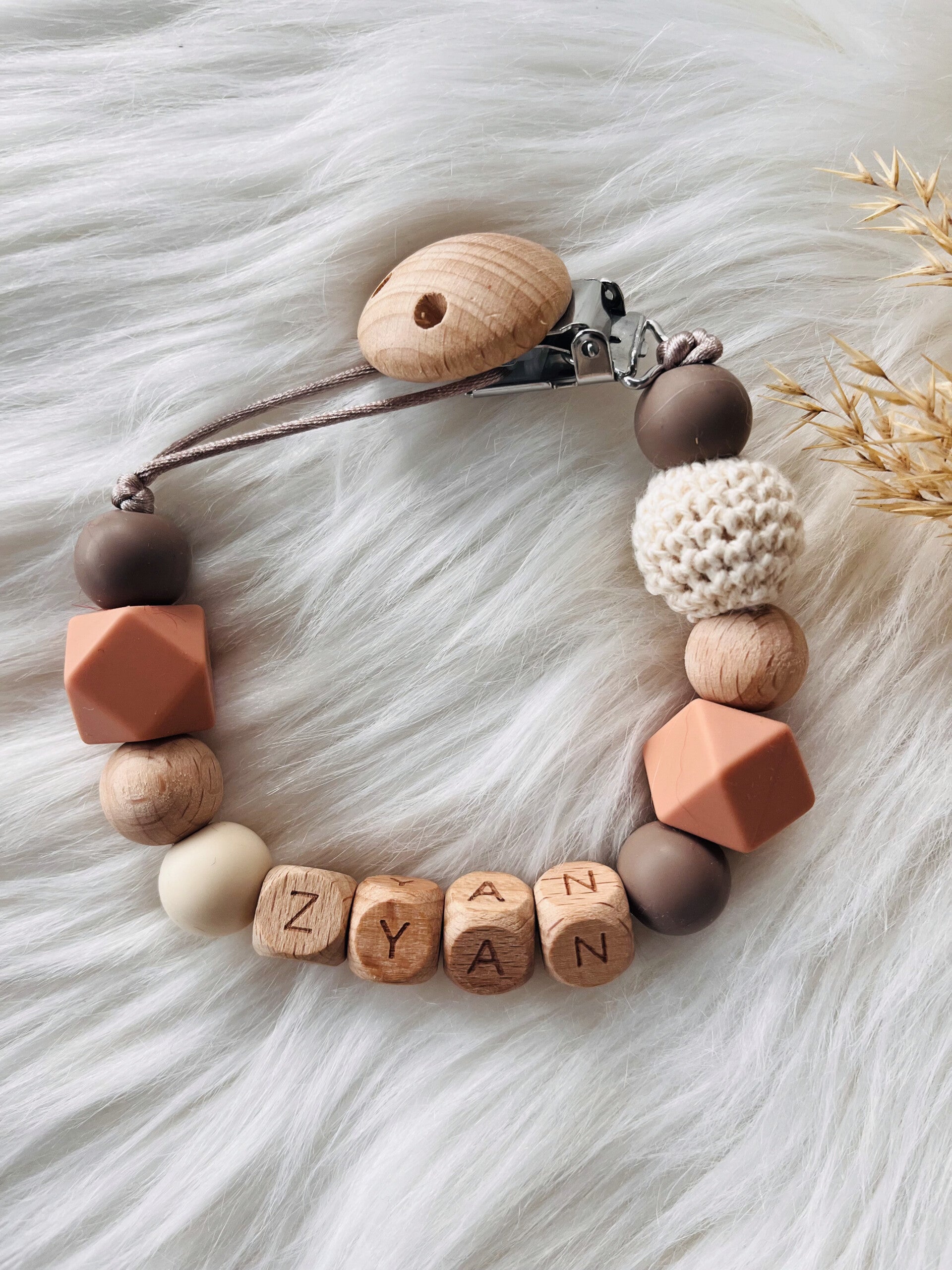 speenkoord caffé latte met naam