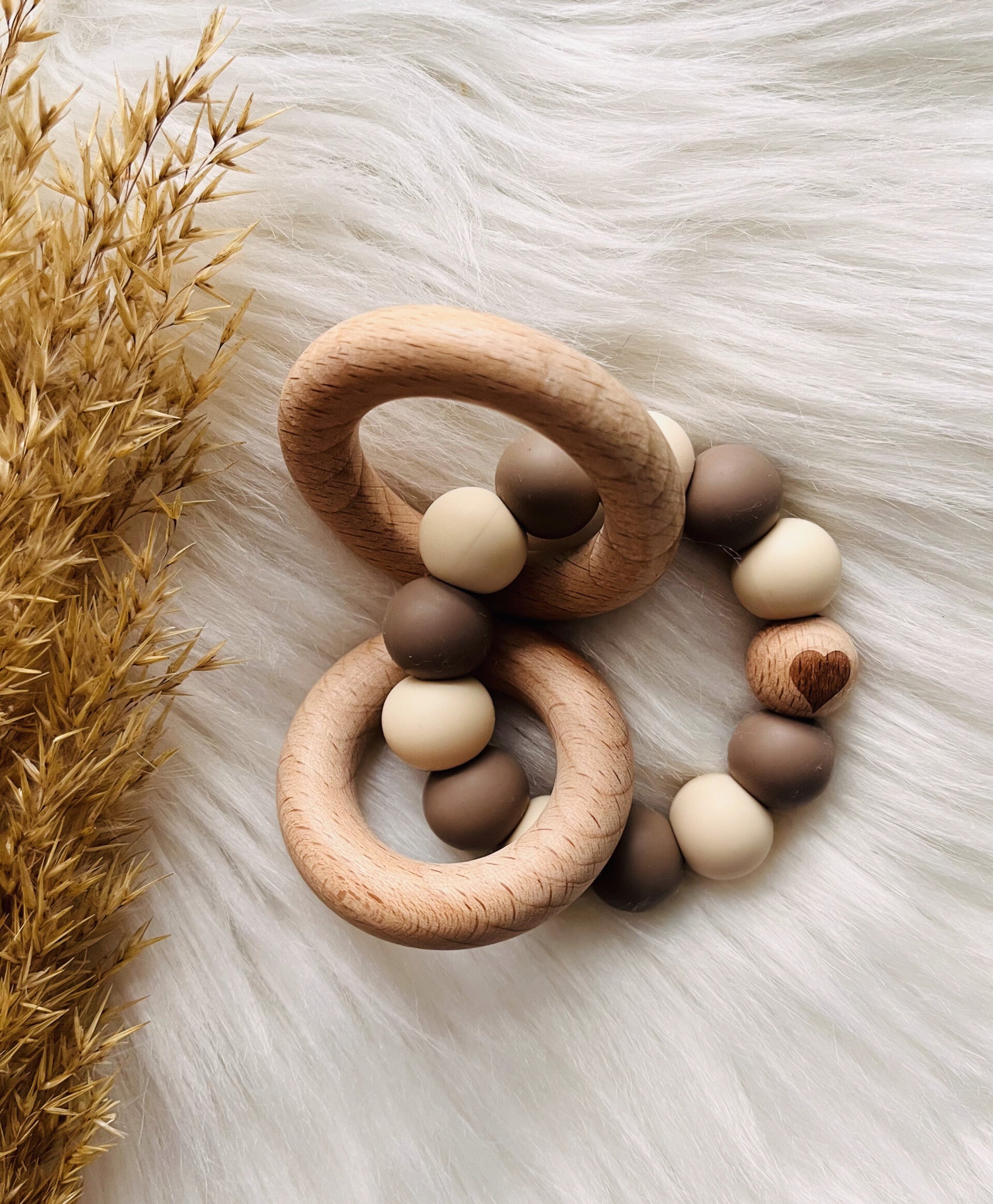 bijtring hartje bruin