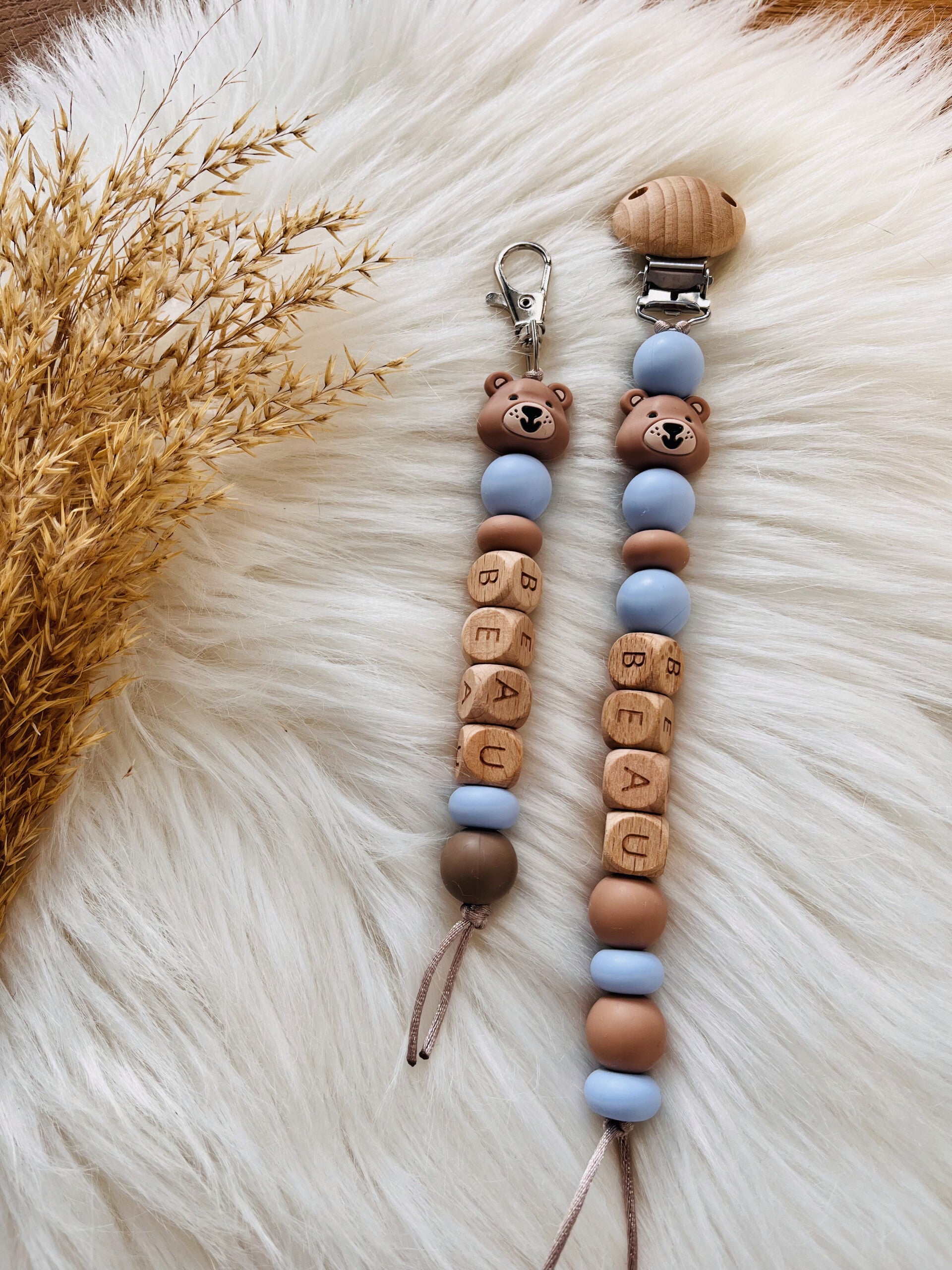 speenkoord met naam blauw