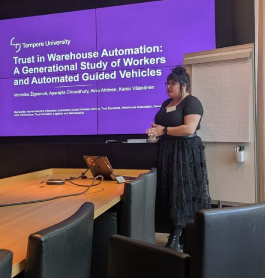 Me during our final robotic event, where we were presenting our projects to public. In the picture I am holding ClickBot robot.