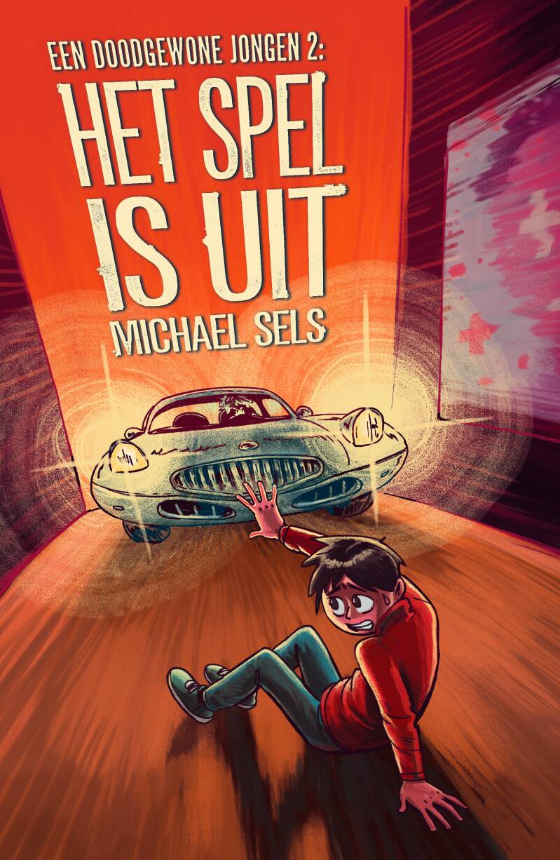 Cover van het jeugdboek "Een doodgewone jongen 2 - Het spel is uit" van Michael Sels