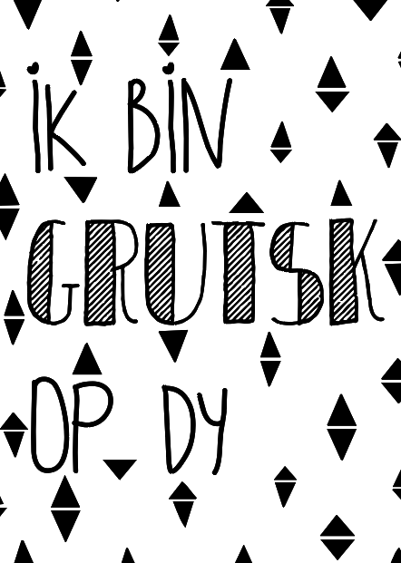 Ik bin grutsk op dy 