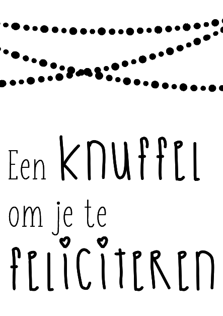 Een knuffel om je te feliciteren 