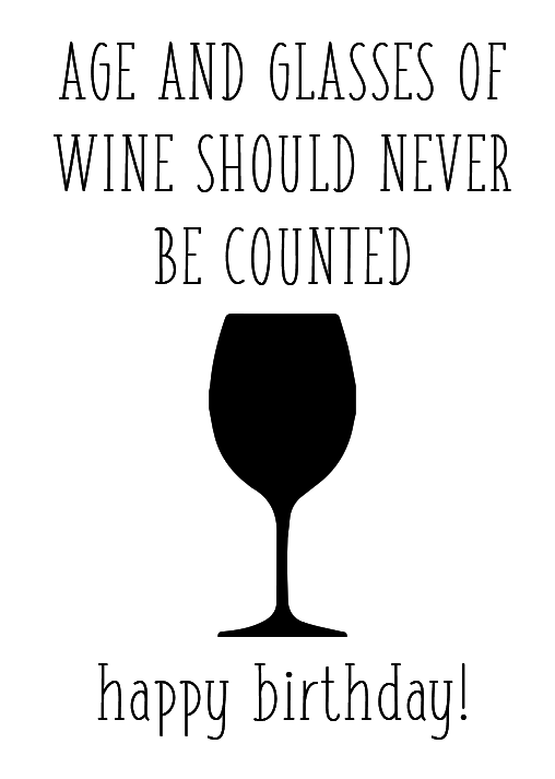 Age and wine should never be counted, happy birthday 
