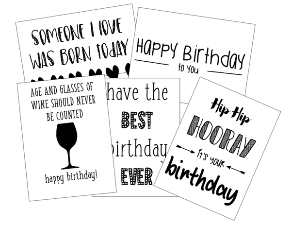 Kaartenset 'Birthday' 