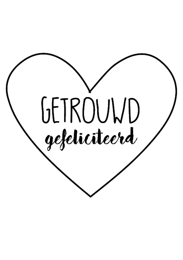 Getrouwd, gefeliciteerd 