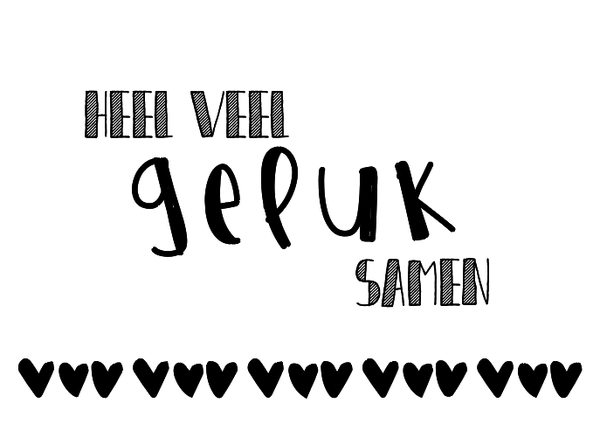 Heel veel geluk samen 