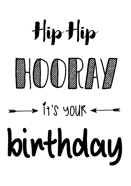 Hip hip hooray, it's your birthday 