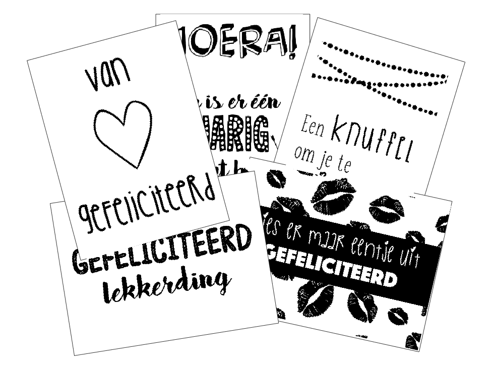 Kaartenset 'verjaardag'