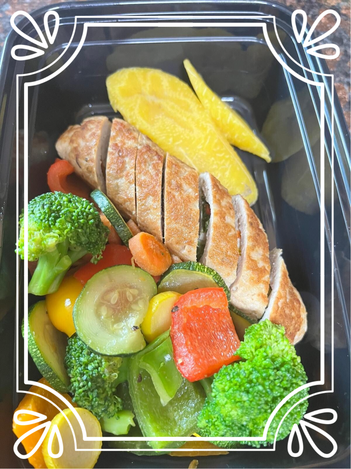 Gourmet stuffed Roast Chicken with Sautéed Veggies