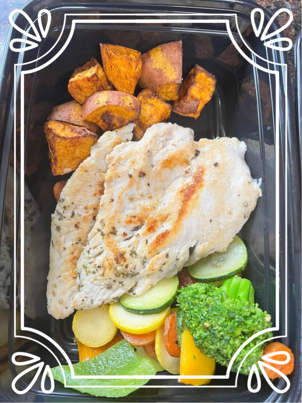 Gourmet Grilled Chicken with Vibrant Veggies & Sweet Potatoes