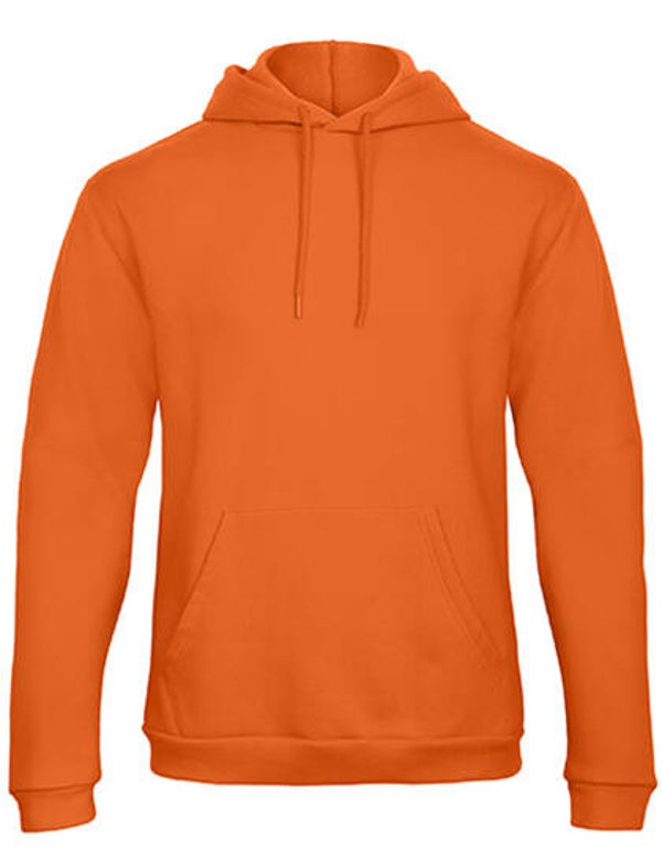 Hoodie man oranje gepersonaliseerd
