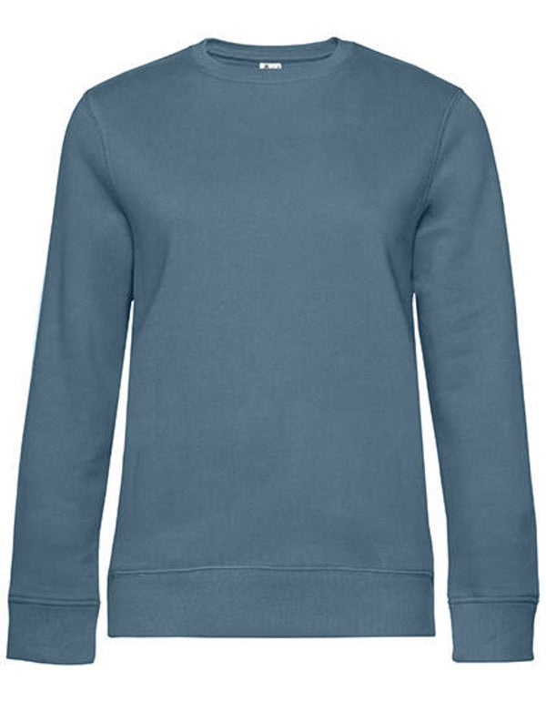 sweater dames grijsblauw gepersonaliseerd