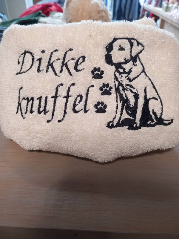 Ecru handdoek dikke knuffel