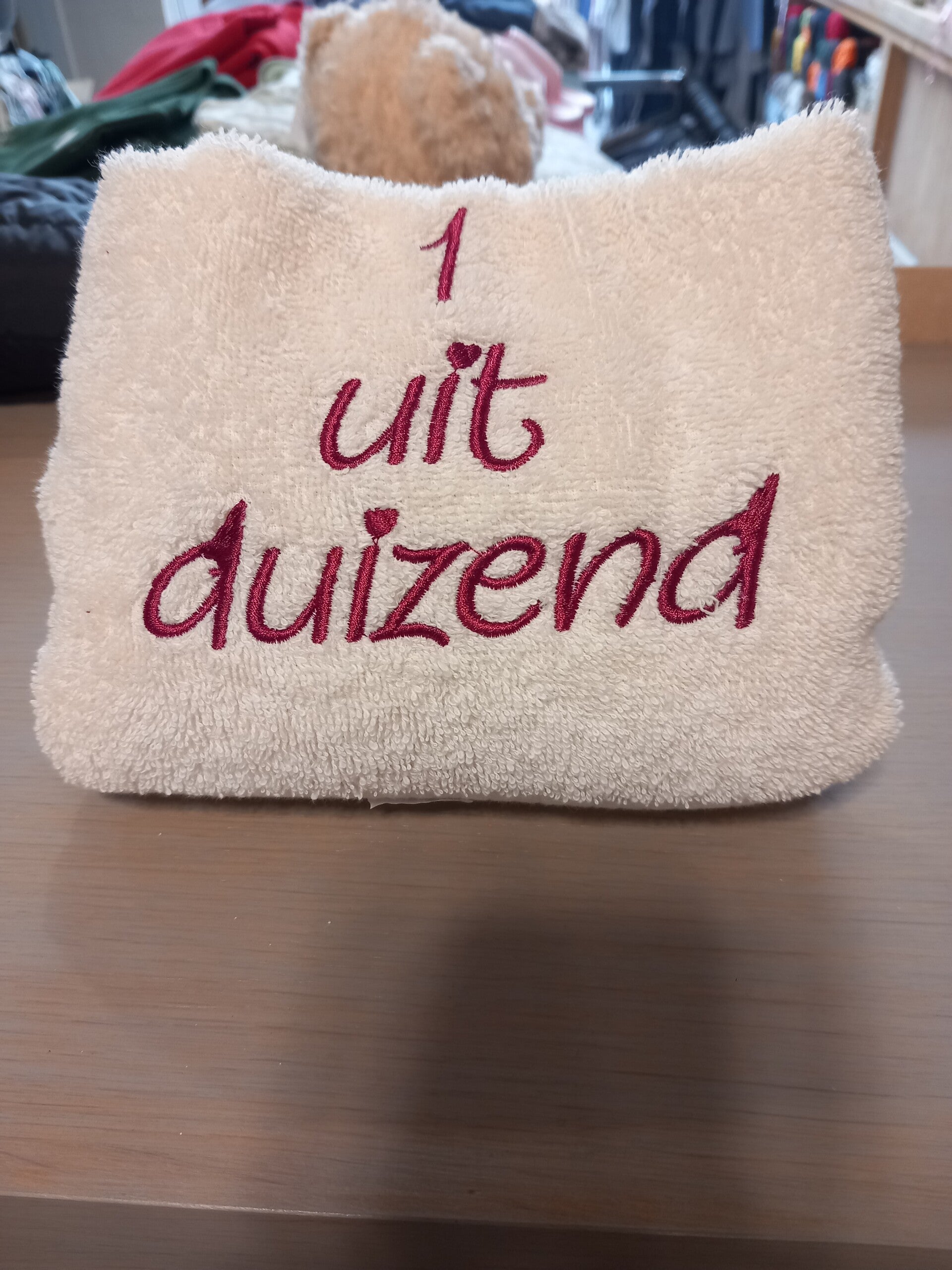 Ecru handdoek 1 uit duizend