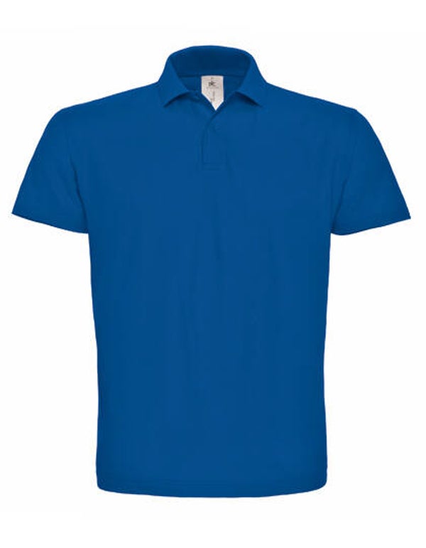 Polo cobalt blauw man gepersonaliseerd
