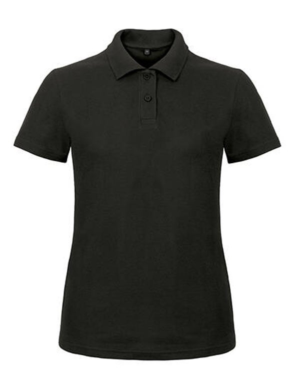 Polo dames zwart gepersonaliseerd