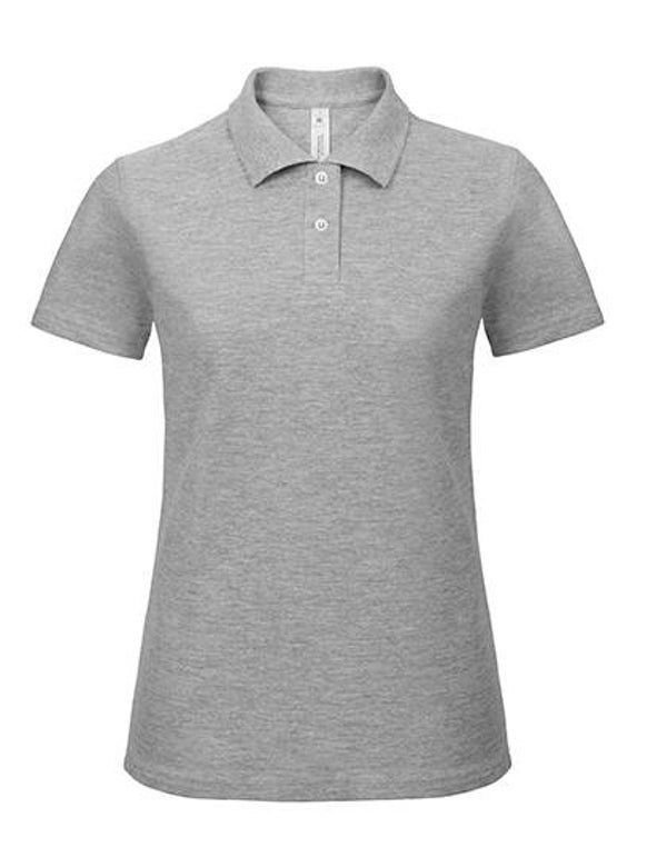 polo heather grijs dames gepersonaliseerd