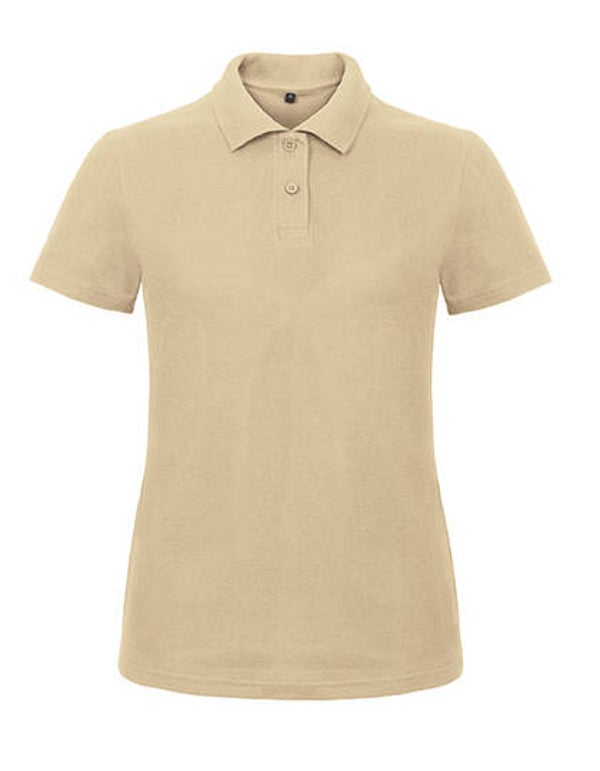 polo zandkleur dames gepersonaliseerd