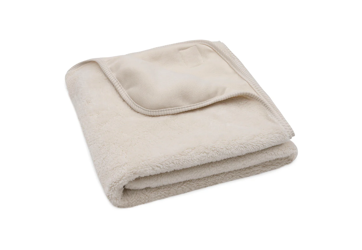 Deken 75x100 cm sherpa basic jersey oatmeal