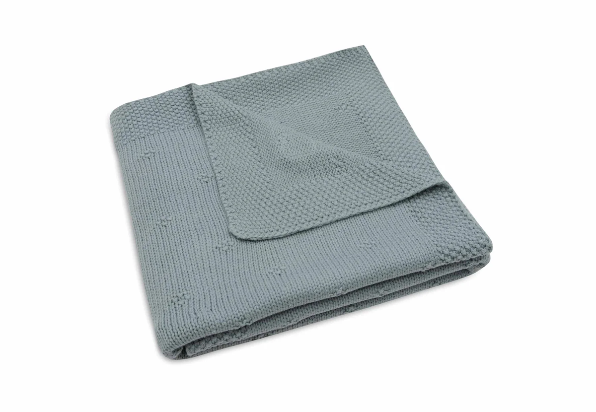 Deken 75x100cm cosy knit sea green
