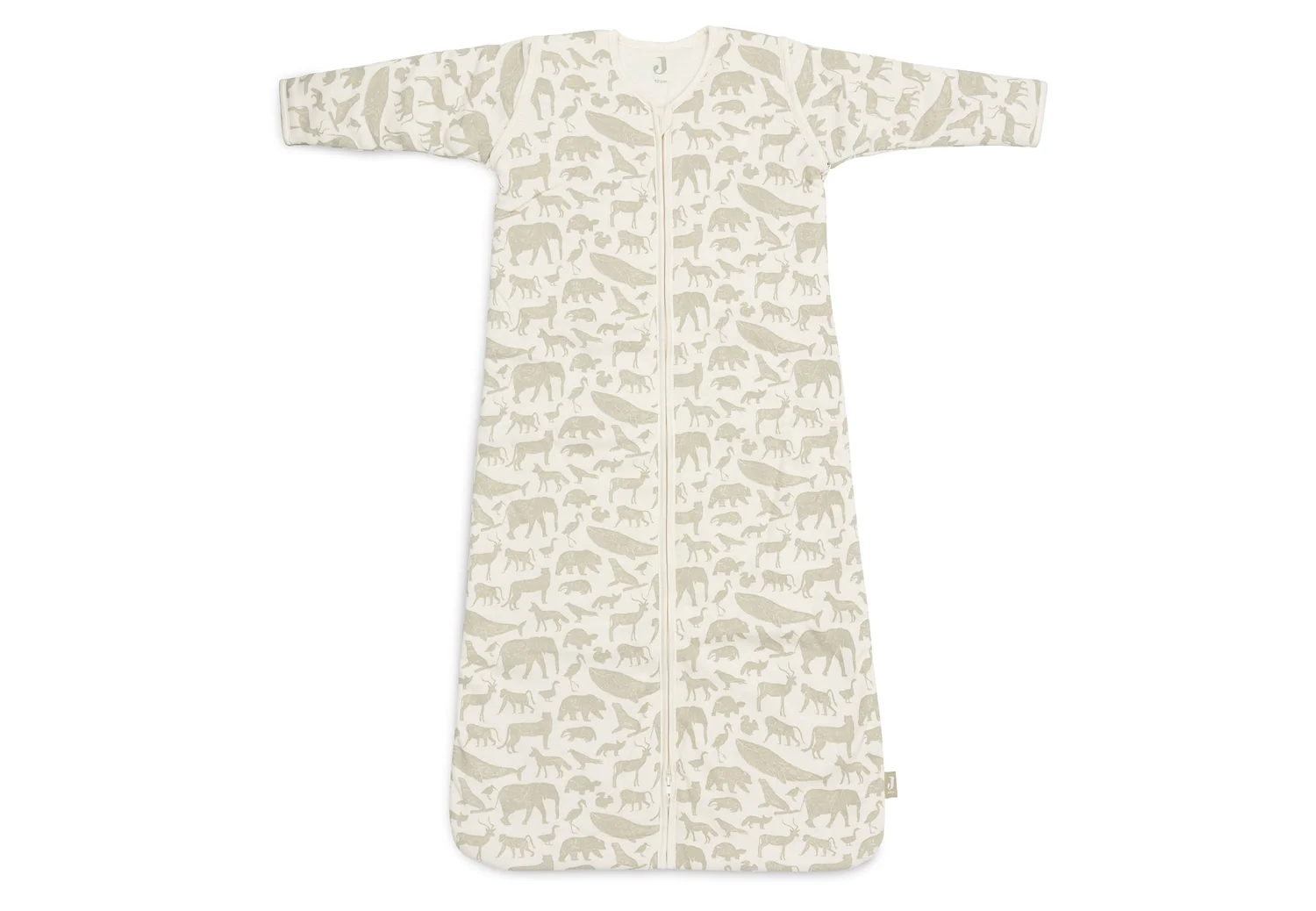 Slaapzak met afritsbare mouw 70 cm animals -  olive green