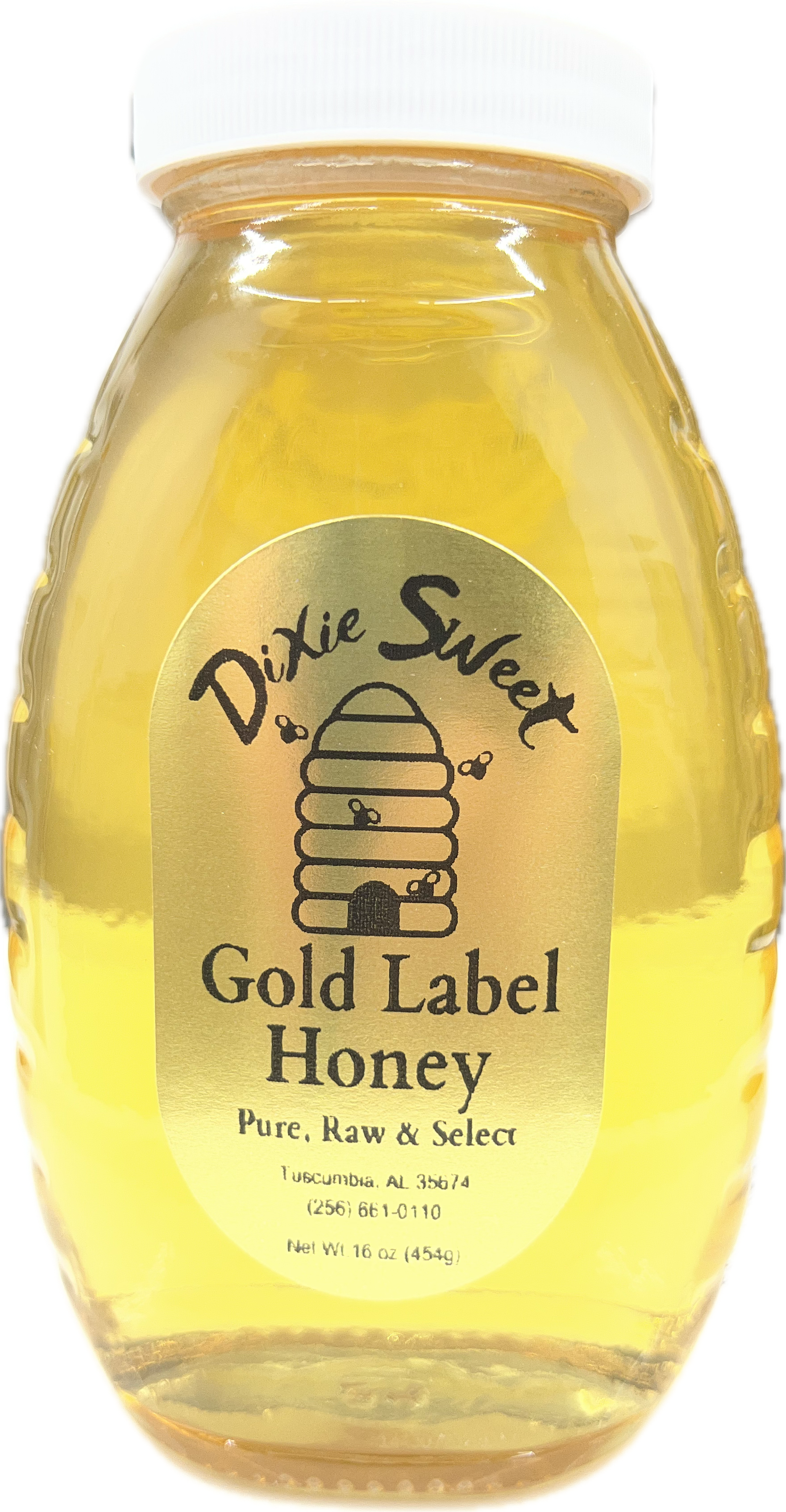 1 lb Clover Honey - Queenline glass jar
