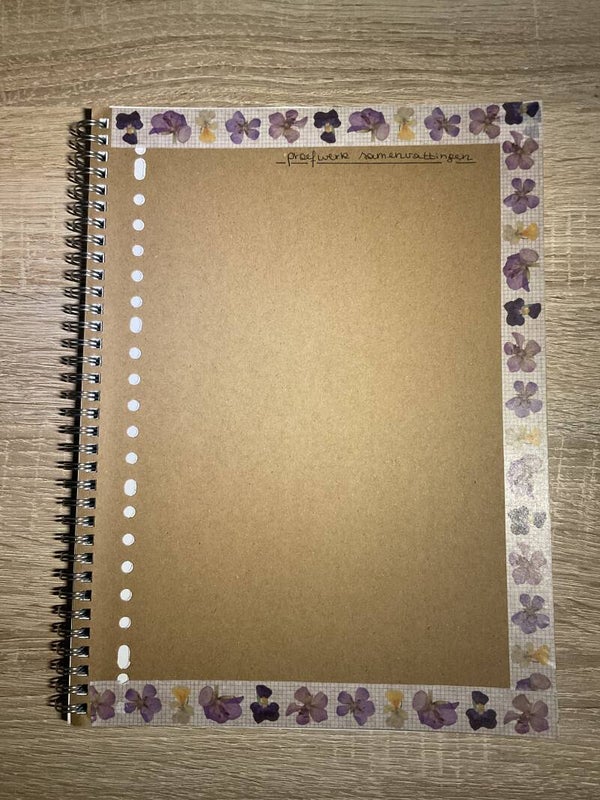 colege blok, paarse washitape