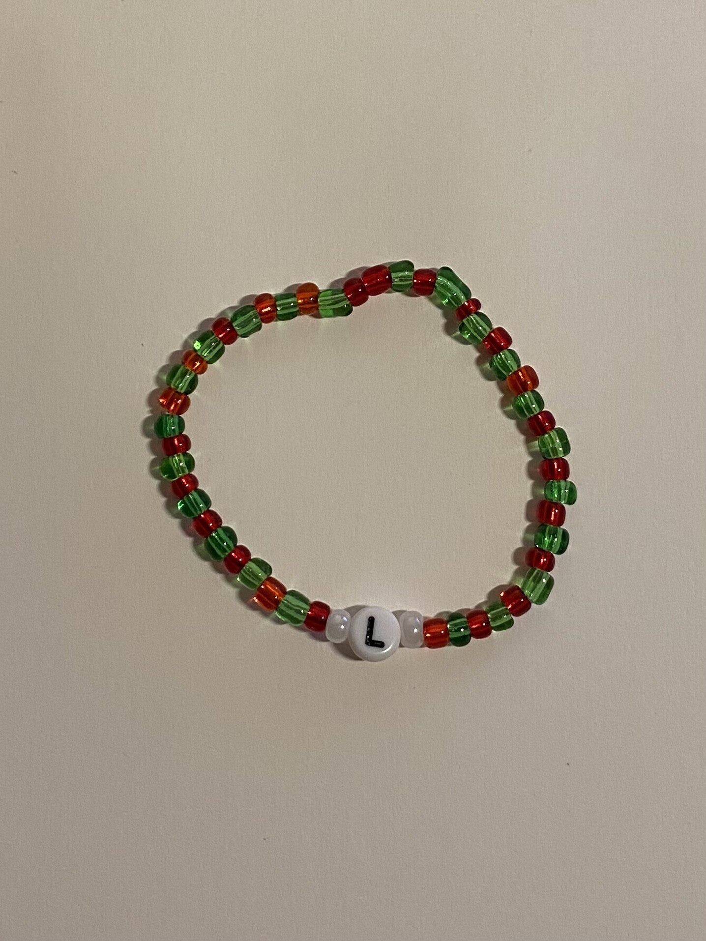kerstsetje, armband met letter naar keuze + ring
