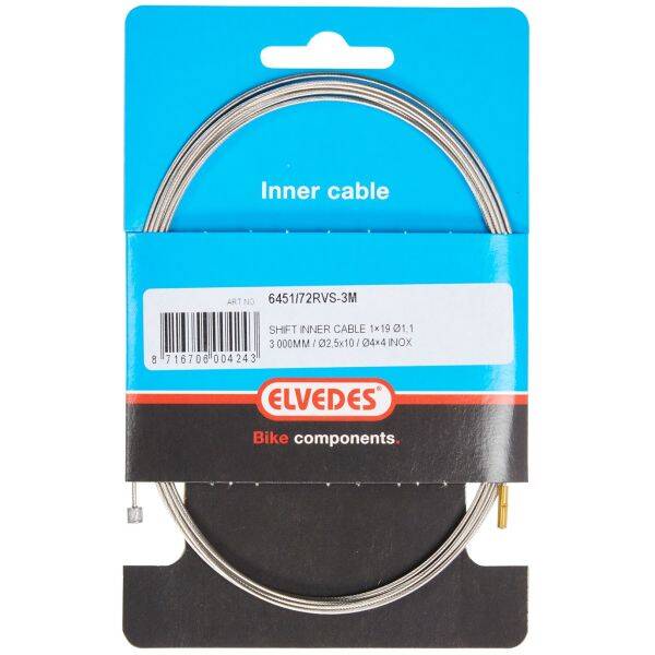 Elvedes binnenkabel shift universeel 3 meter rvs zilver