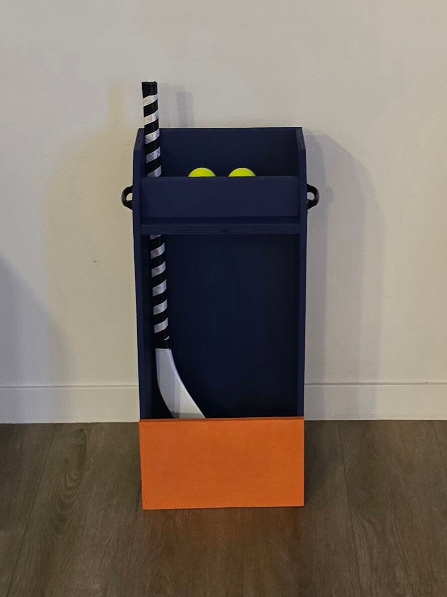 Blue with Orange Front - comes with decal of your choice