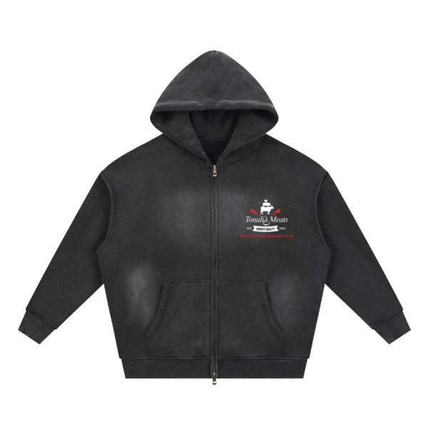 Women's Sunfade Two-way Zipper Boxy Fleece Hoodie