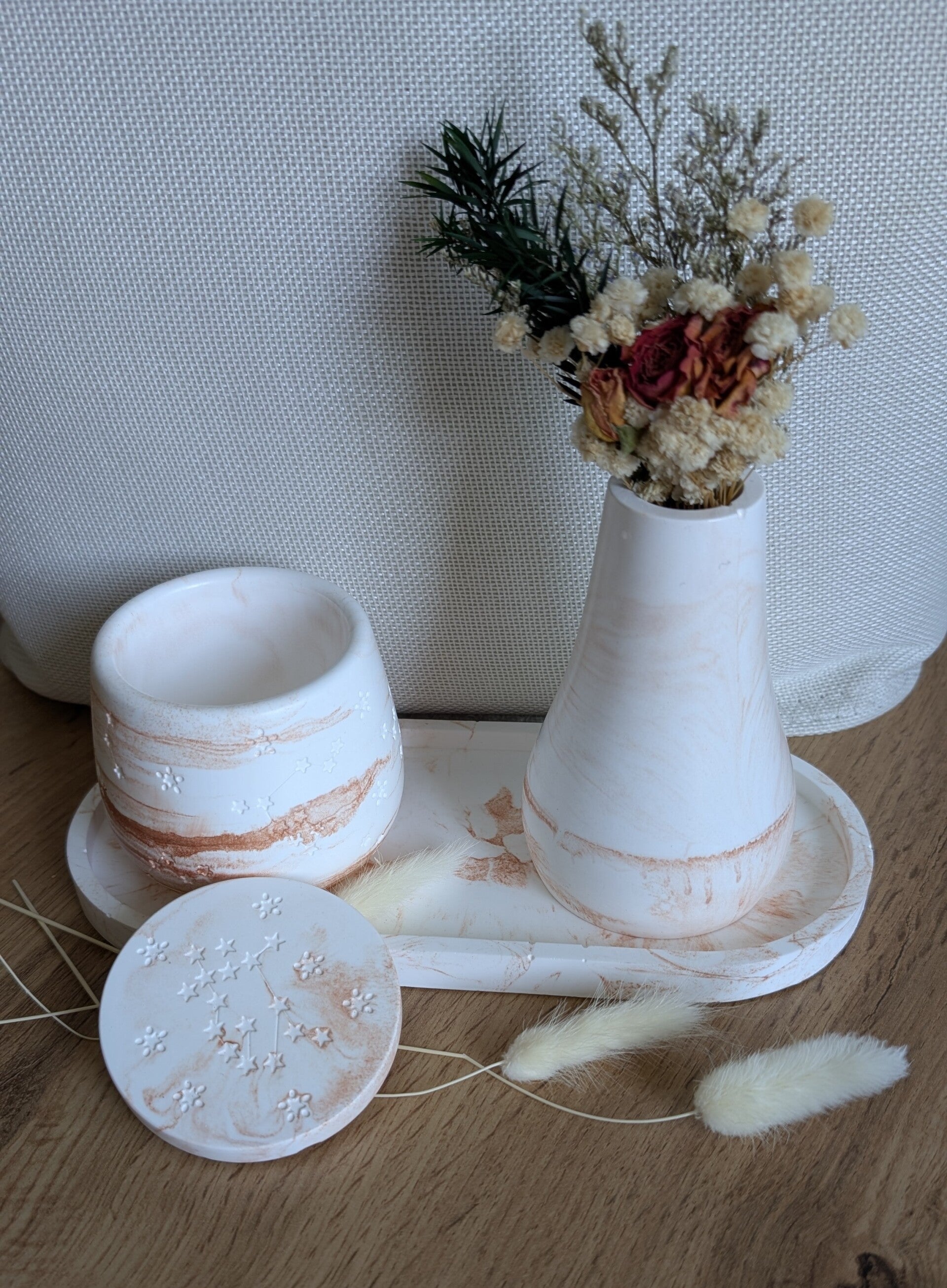 Boîte + vase + plateau 1