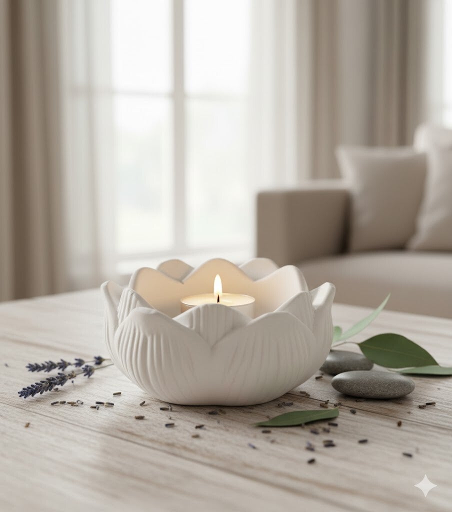 Bougeoir petit lotus