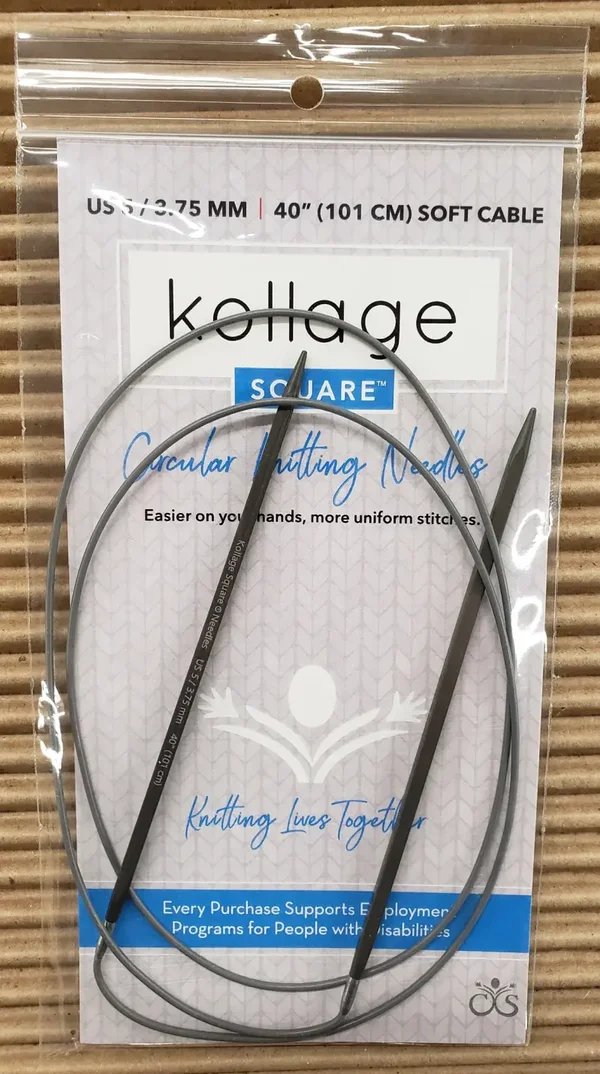 Agujas circulares fijas grises | Kollage