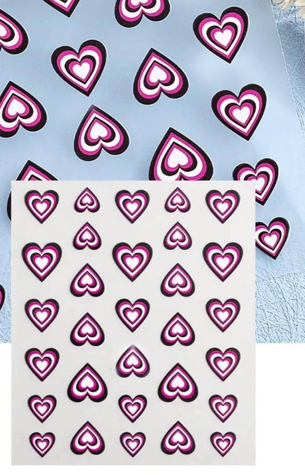 Nailart stickers hartjes 006