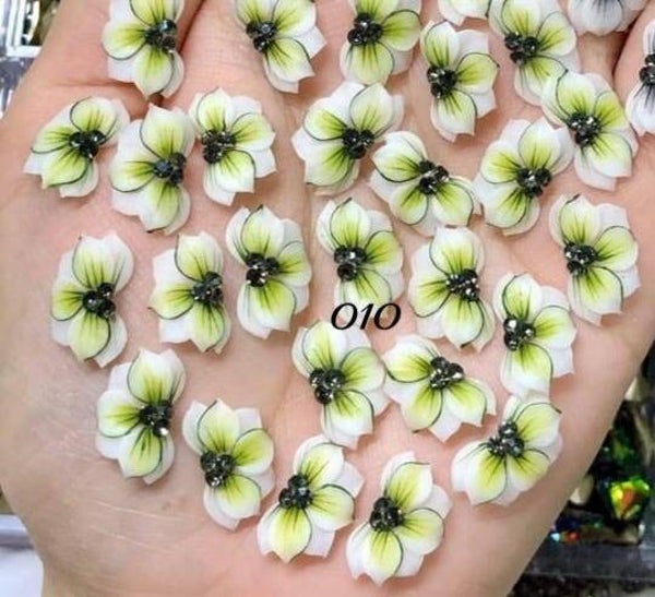 3D acryl handgemaakt bloemen 010 - per stuk