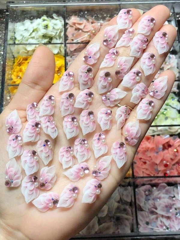 3D acryl handgemaakt bloemen 020 - per stuk