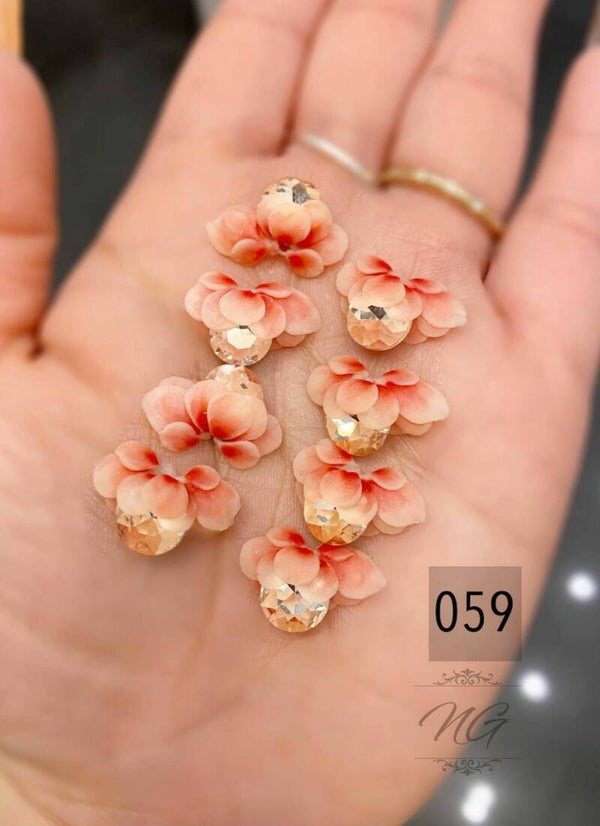 3D acryl handgemaakt bloemen 059 - per stuk