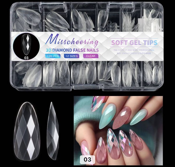 AI 3D Diamond full tips ALMOND 03 - L