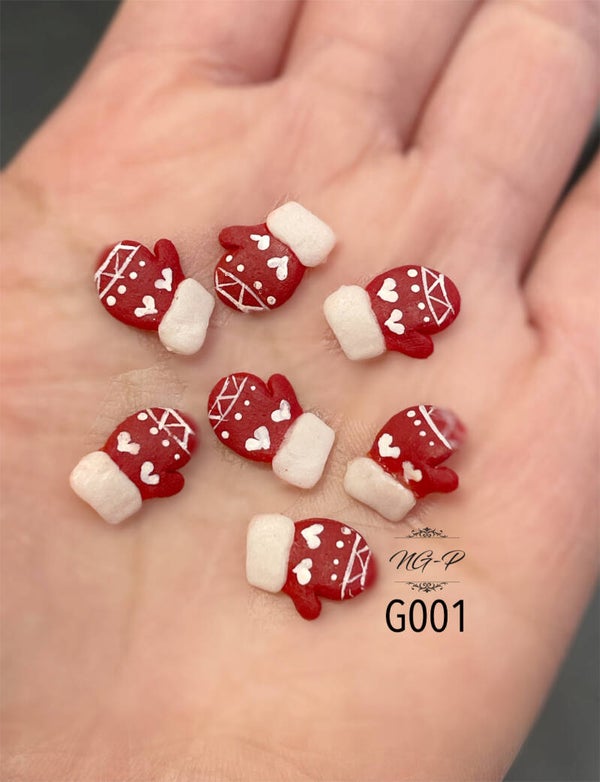 Kerstmis 3d acryl handgemaakte handschoenen