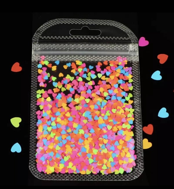 Nailart hartjes kleuren mix