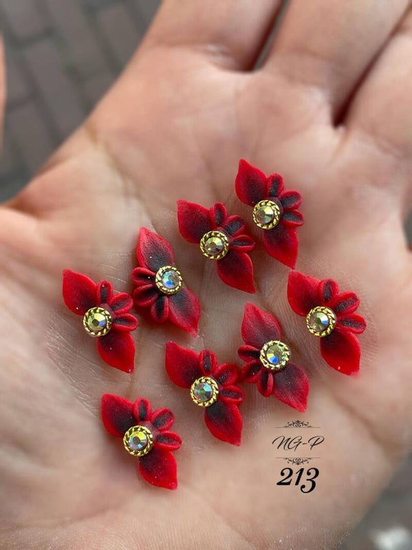 3D acryl handgemaakt bloemen 213 - per stuk