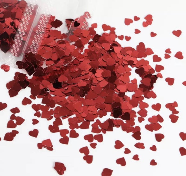 Nailart hartjes rood